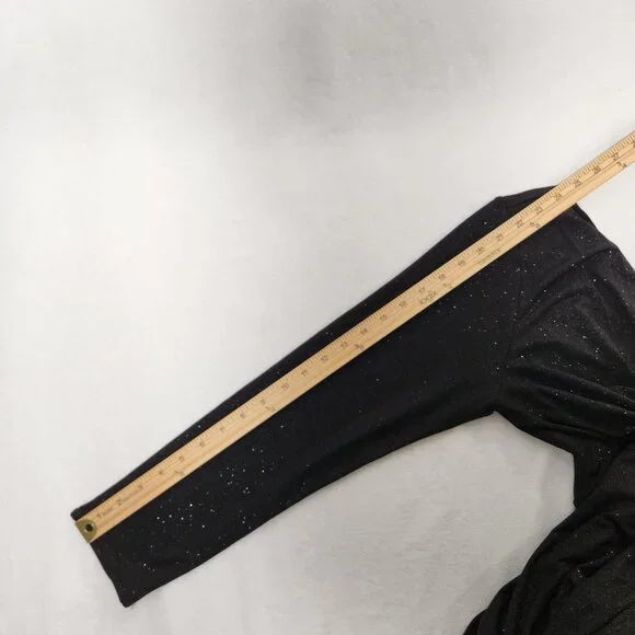 TIFFANY ROSE Maternity Isabella Glitter Black Surplice Dress Size6 USA 14/16. - Picture 16 of 16